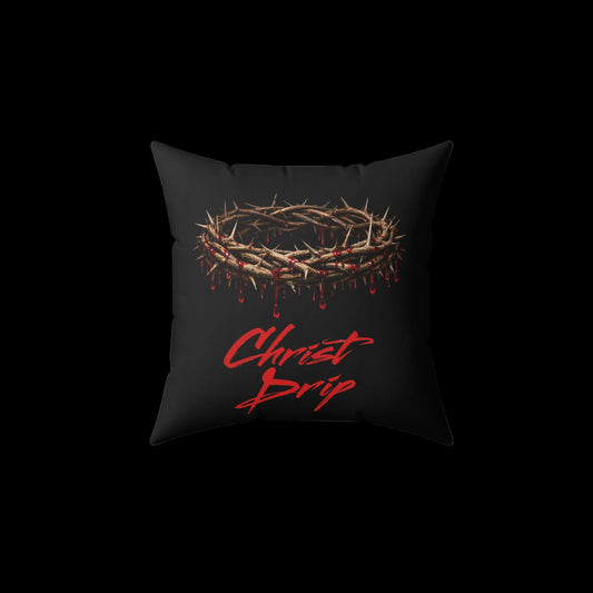 Crown of Thorns "Christ Drip" & Cross Throw Pillow