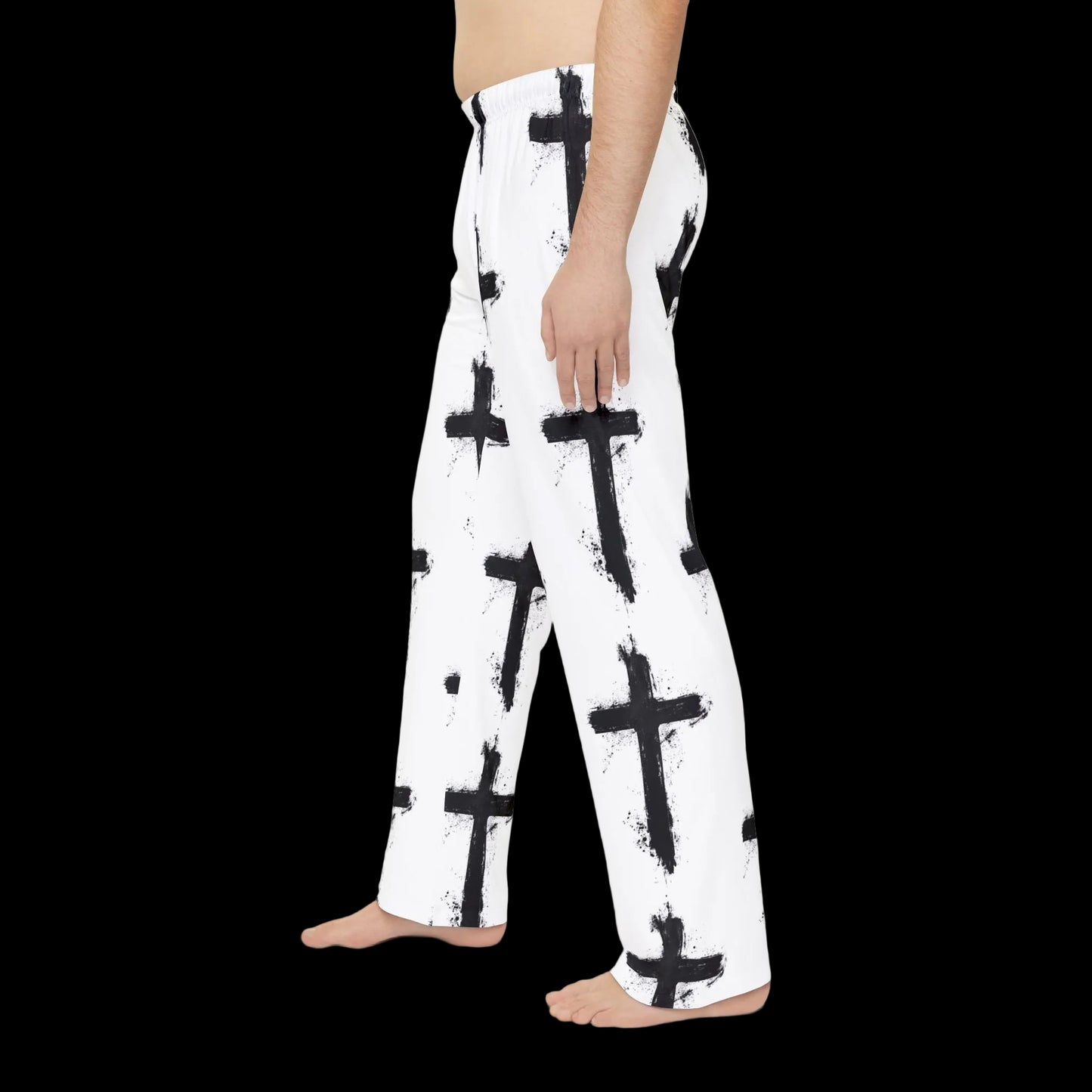 WHITE ON BLACK CROSS - (AOP) Pajamas