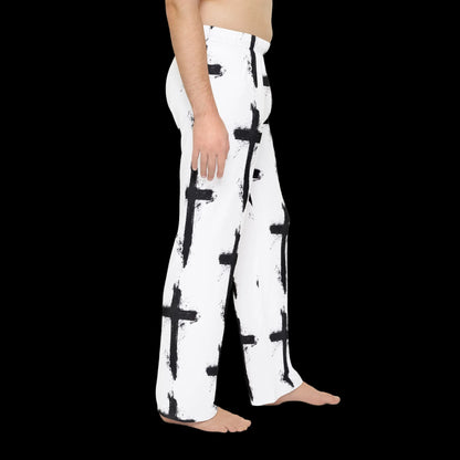 WHITE ON BLACK CROSS - (AOP) Pajamas