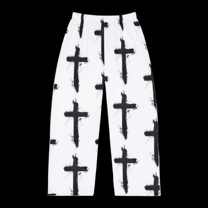 WHITE ON BLACK CROSS - (AOP) Pajamas
