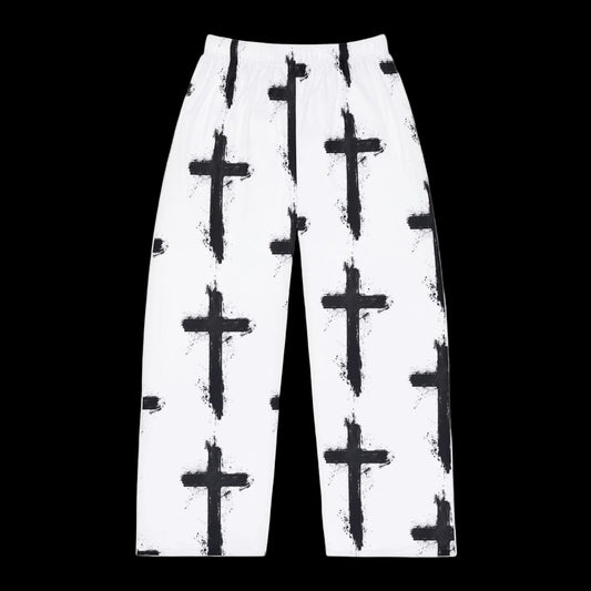 WHITE ON BLACK CROSS - (AOP) Pajamas