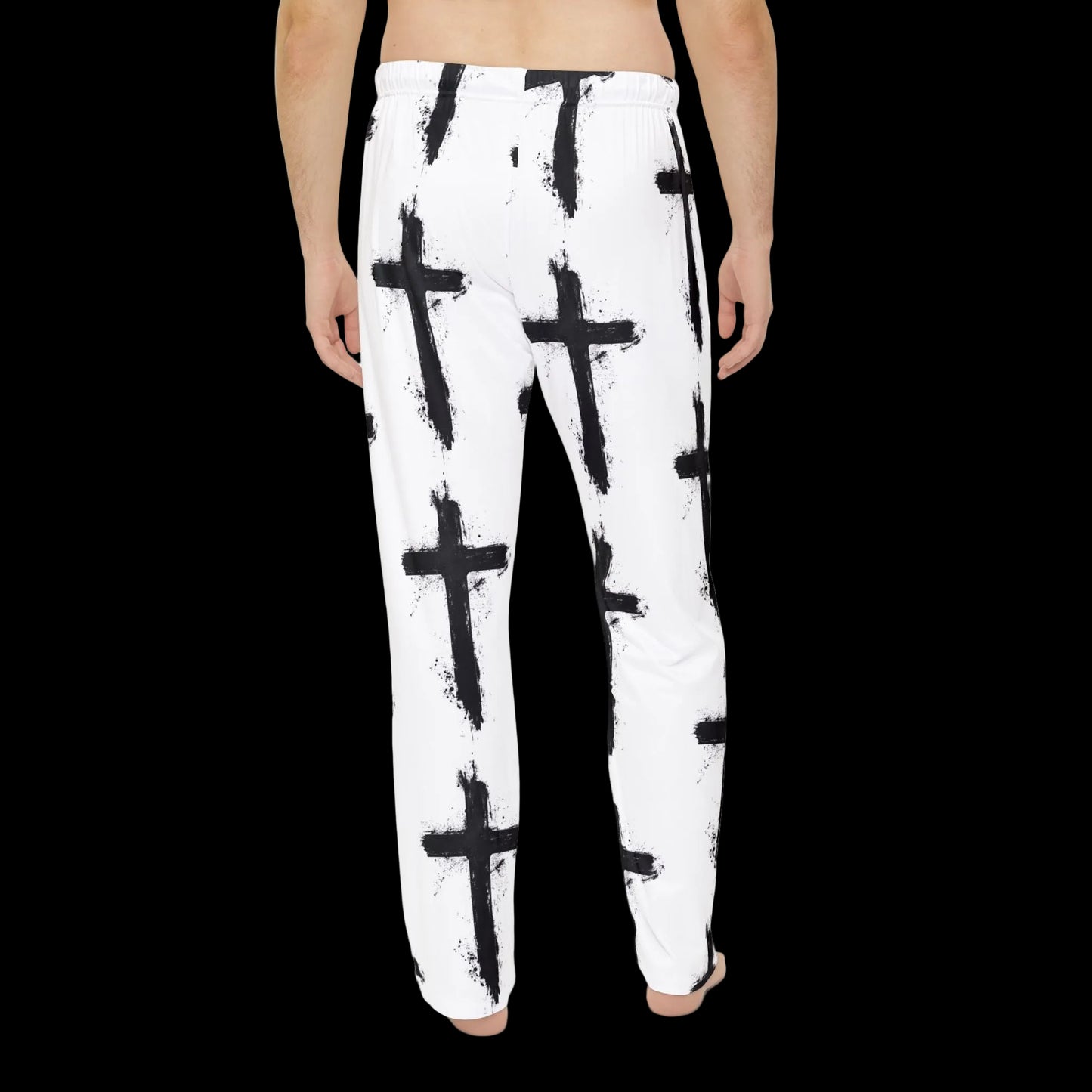 WHITE ON BLACK CROSS - (AOP) Pajamas