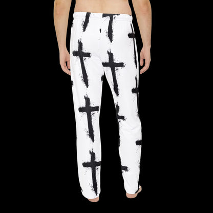 WHITE ON BLACK CROSS - (AOP) Pajamas