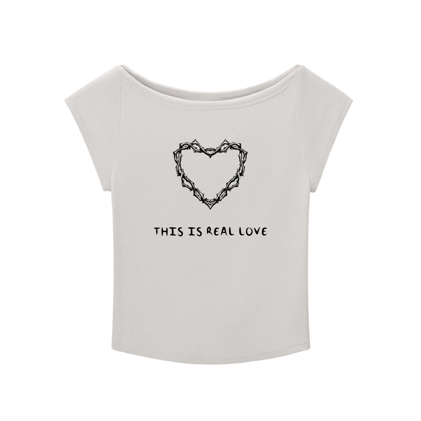 "REAL LOVE" - WIDE NECK- TOP