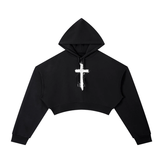 "Cropped Cross" - Hoodie