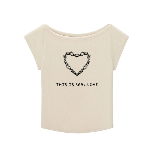 "REAL LOVE" - WIDE NECK- TOP